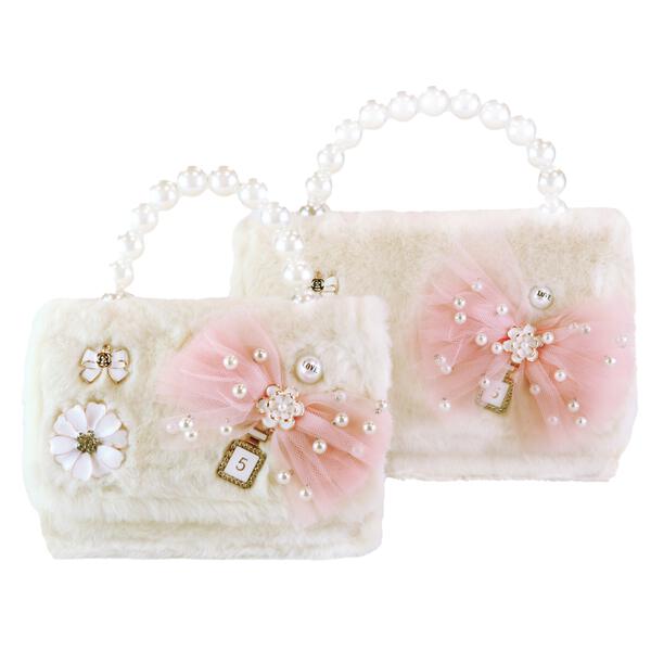 Fluffy Ivory Purse