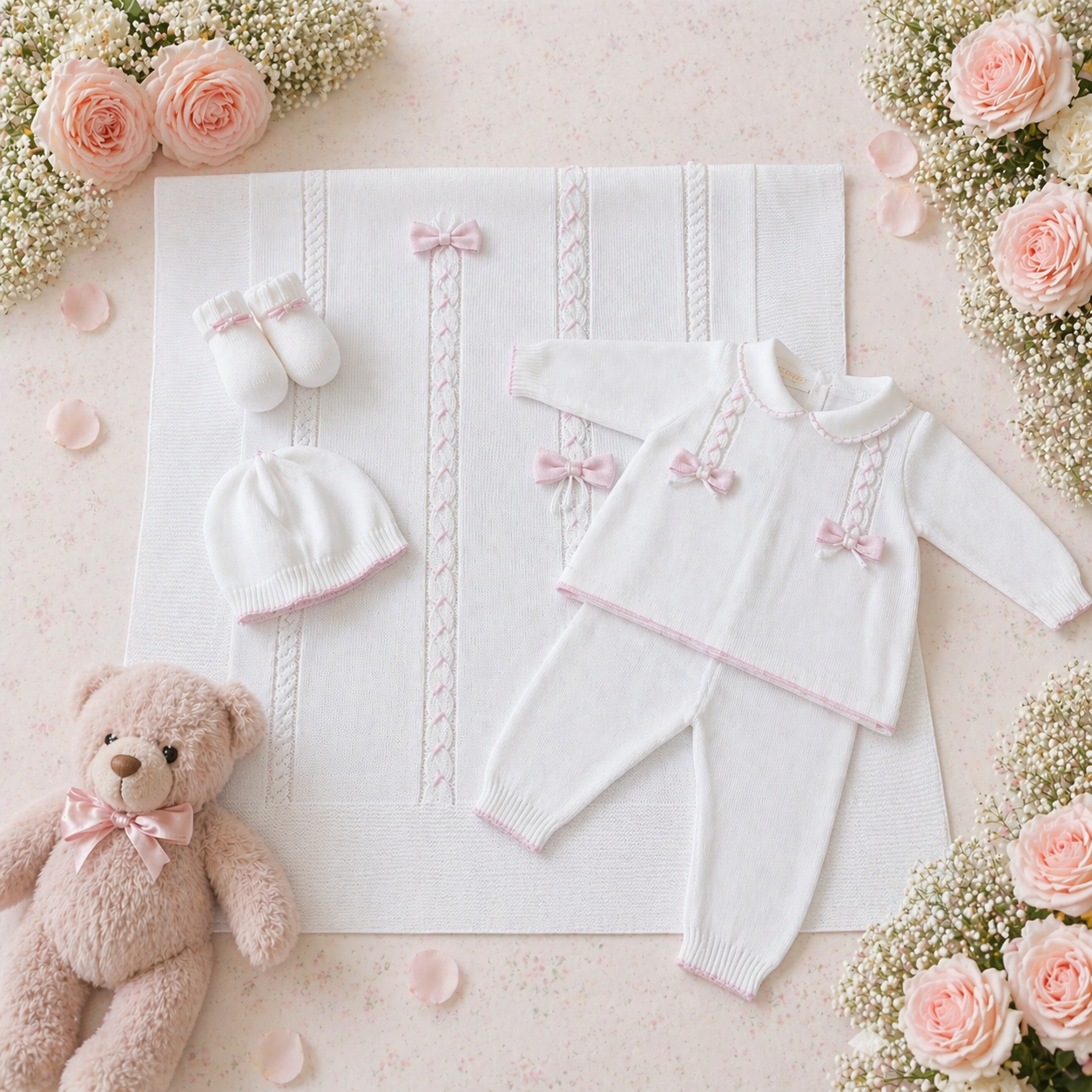 Luxury Knitted Layette Set