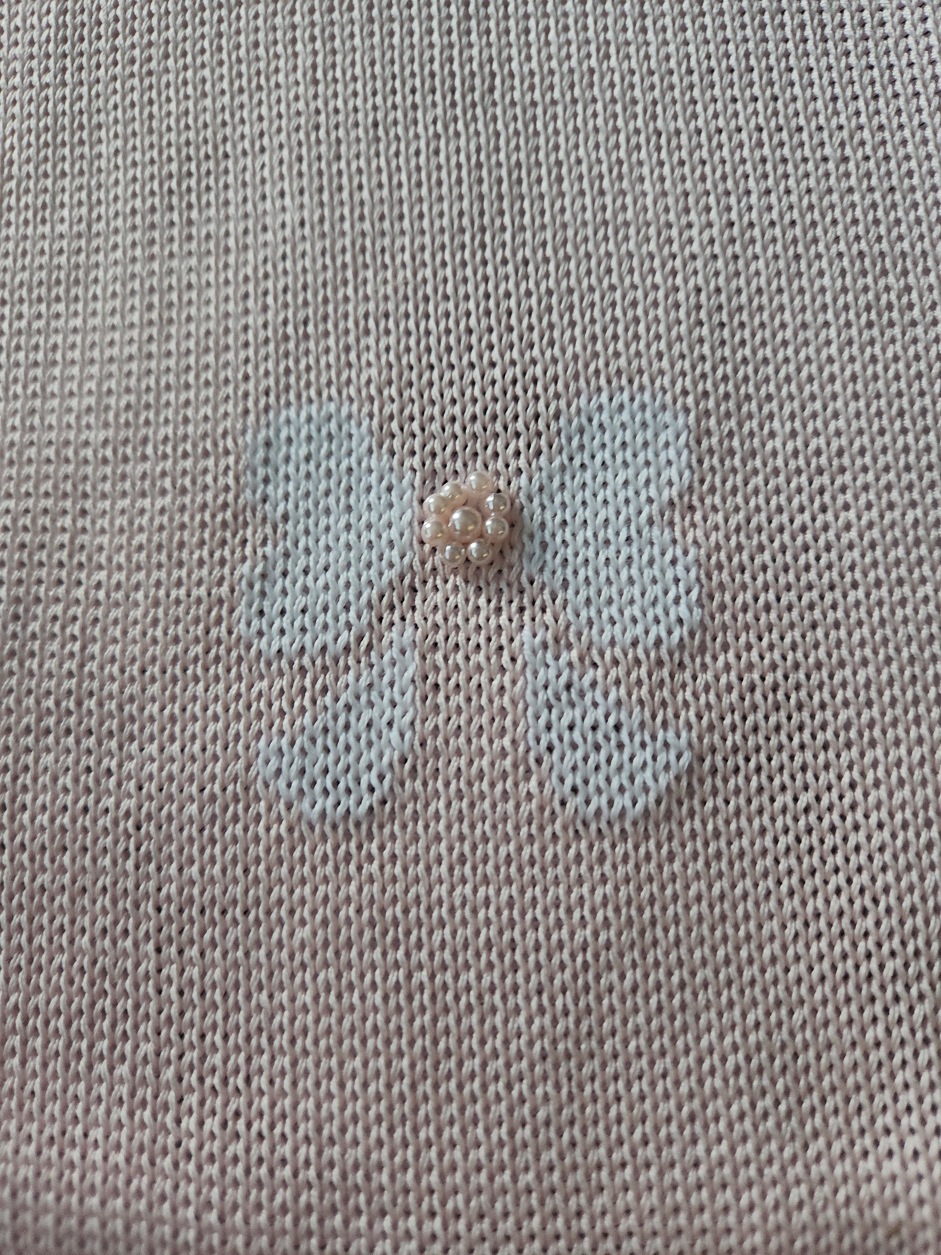 Pink Bow Knitted Blanket