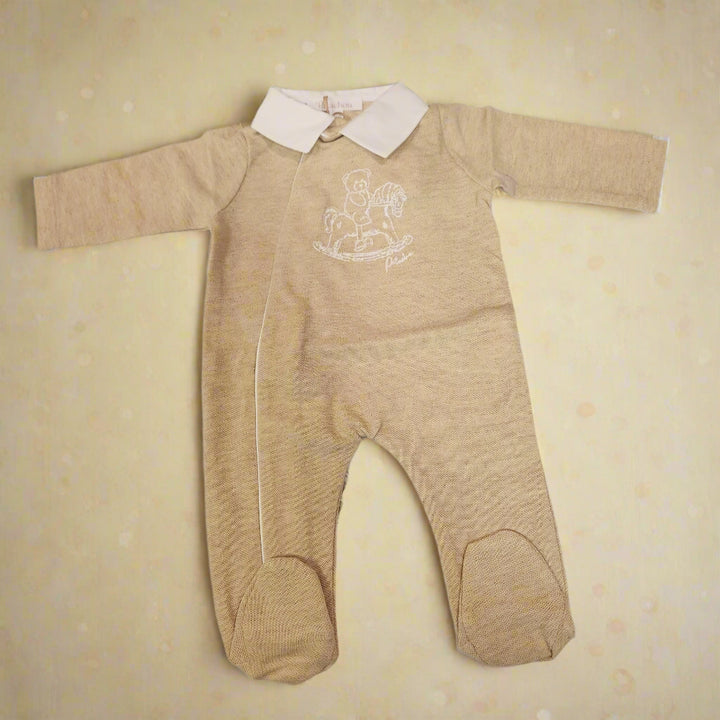 Cotton Beige Footie