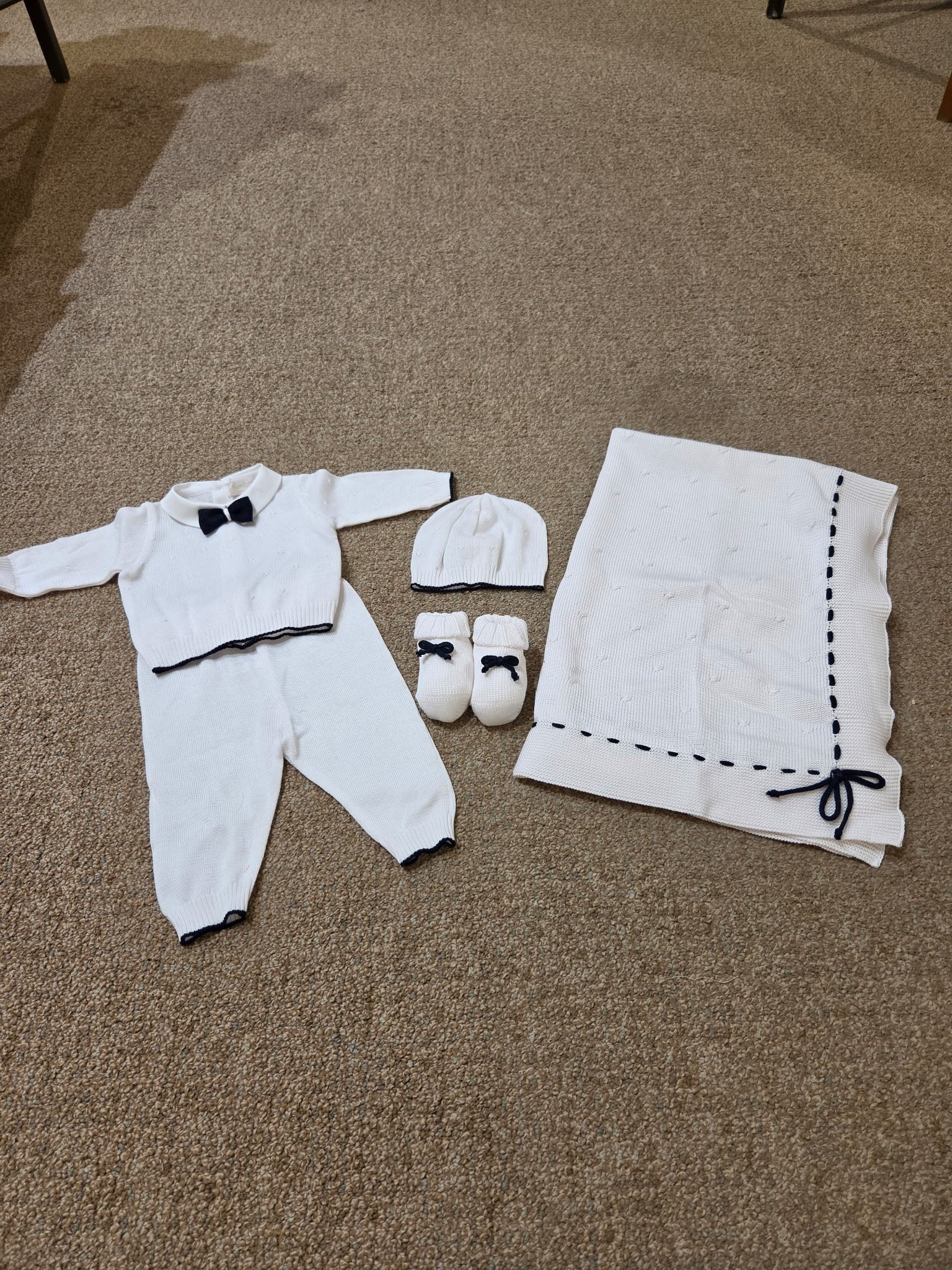 Luxury White & Black Layette Set-idk price