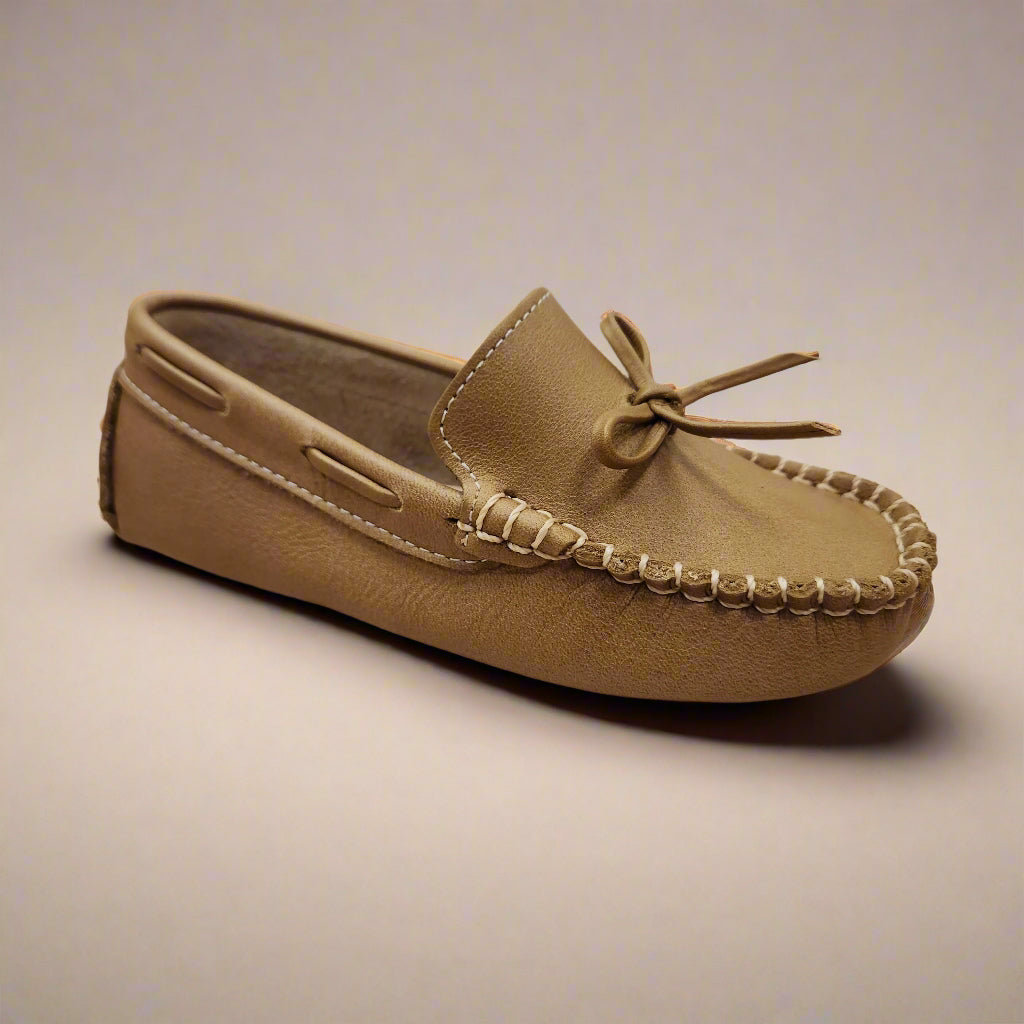 Tan Boy Driver Loafer
