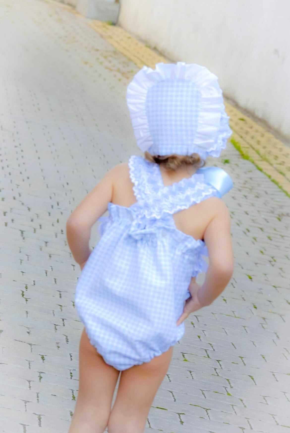 Blue Checkered Bubble