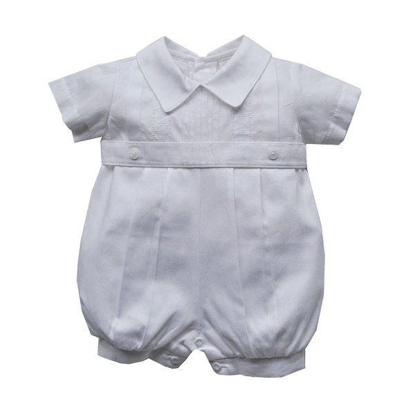 Karela Kids White Pique Bubble Romper
