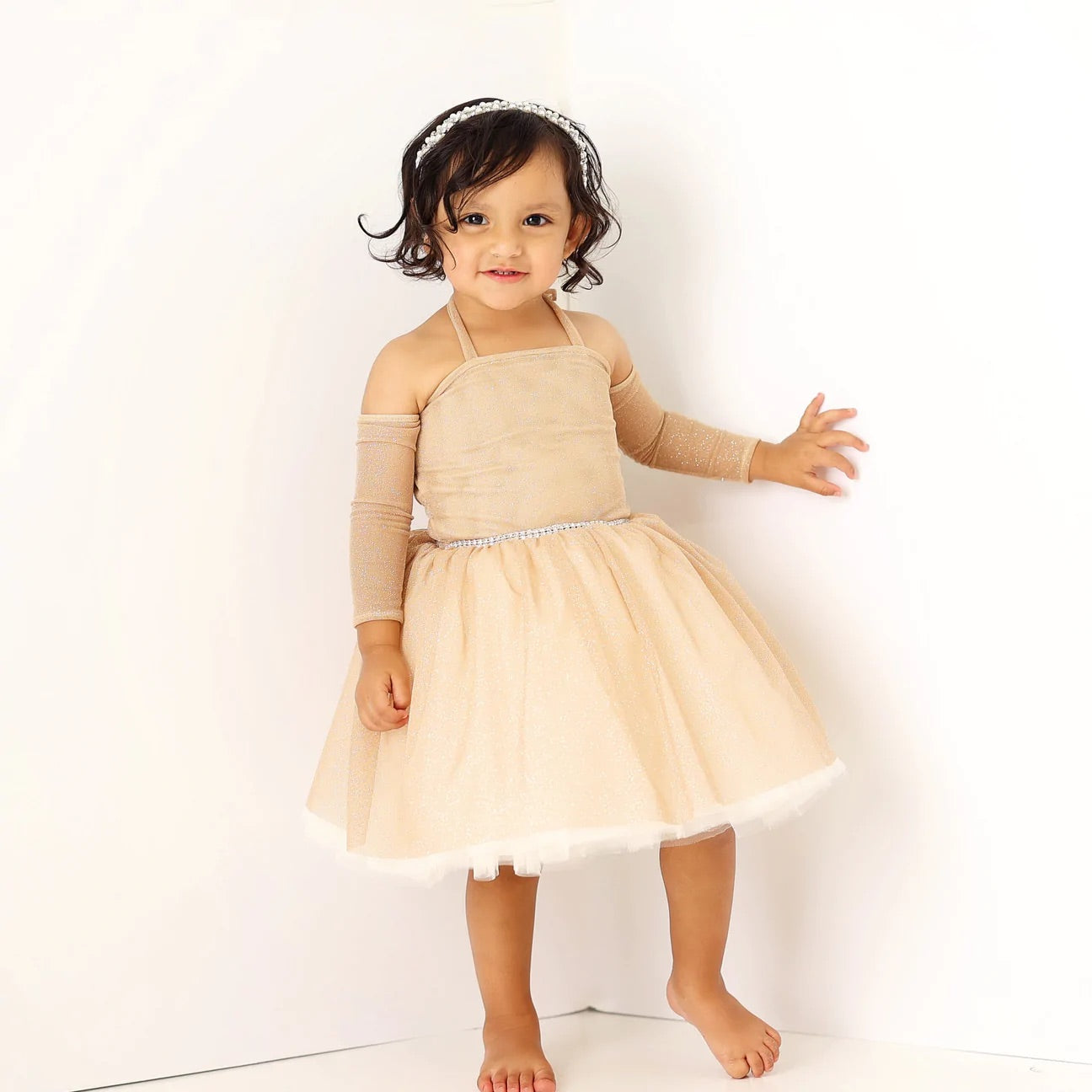 Glitter Champagne Dress