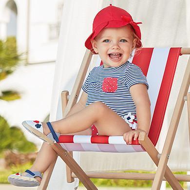 Mayoral Twill Hat in White or Poppy