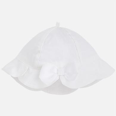 Mayoral Twill Hat in White or Poppy