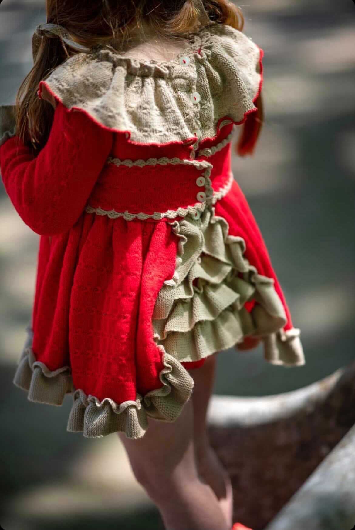Red Knit Dress Set