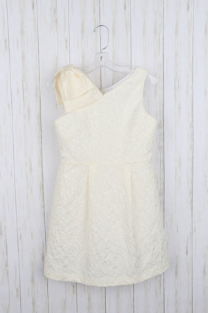 Jacquard Dress with Bow