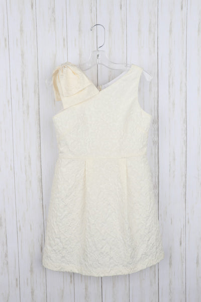 Jacquard Dress with Bow