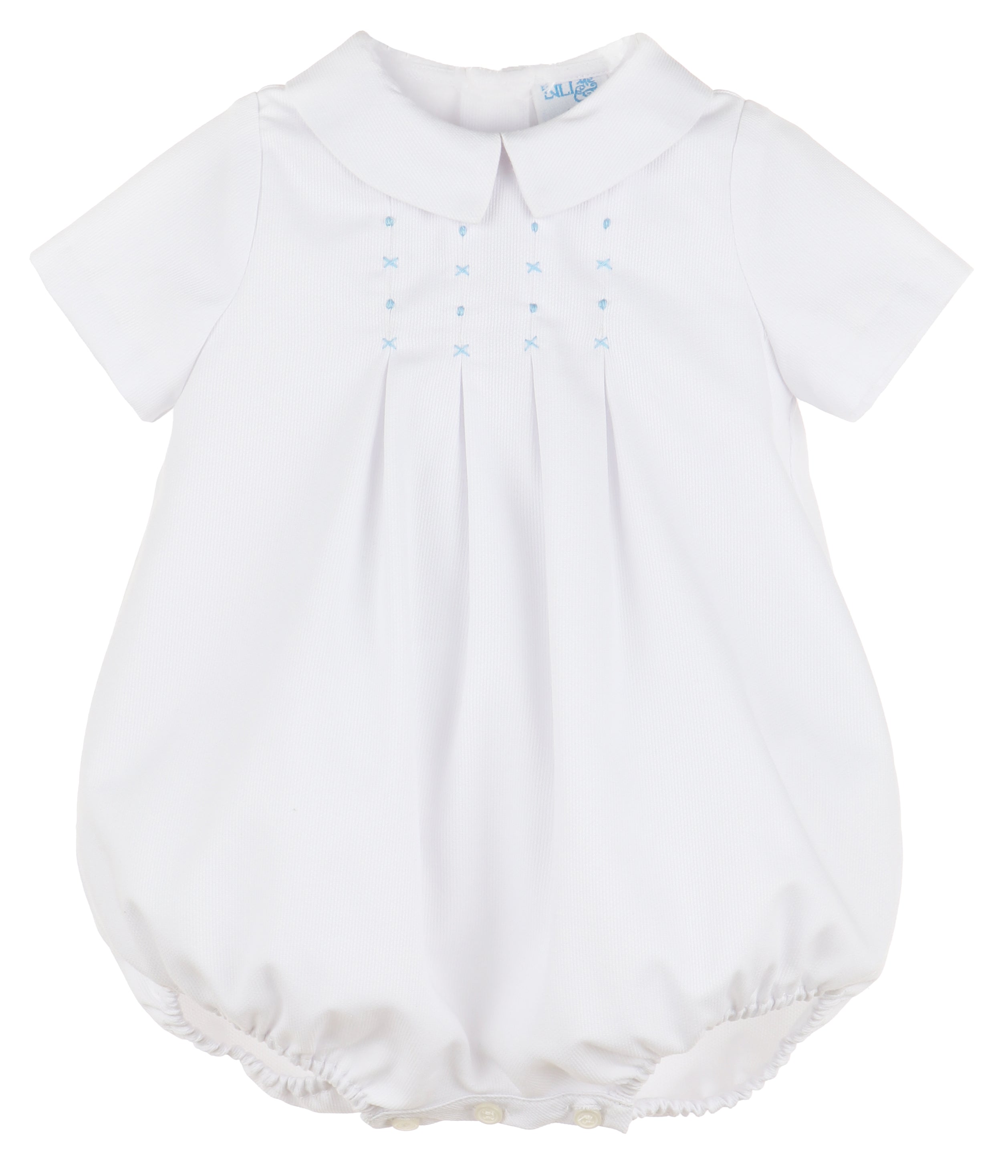 Boys White Bubble Romper