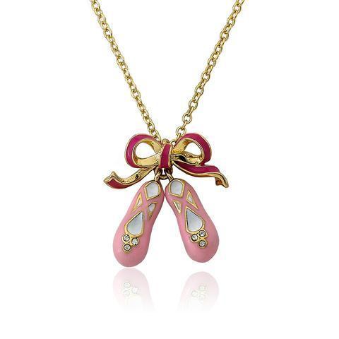 Twin Star Ballet Shoe Necklace