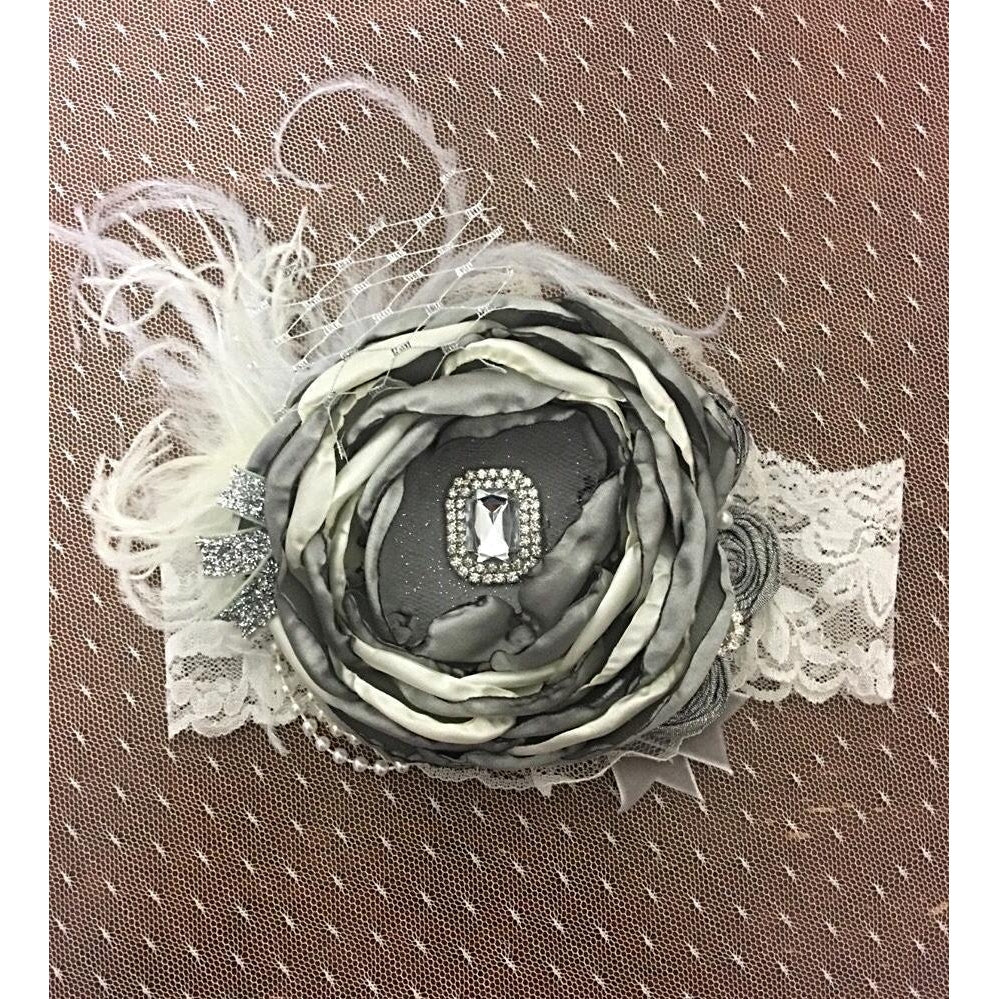 Silver Couture Headband