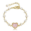 Twin Star Freshwater Pearl and Mother of Pearl Heart