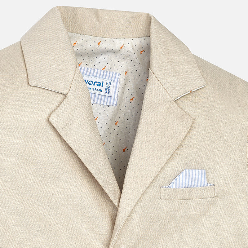 Mayoral Boys Suit Jacket in Beige