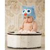 Daisy Baby Fisher Knit Hat in Pink, Blue or Chocolate