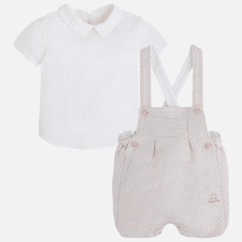 Mayoral Linen Overall and Shirt
