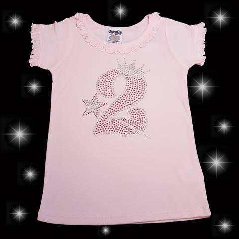 Rhinestone Wand and Crown Birthday Shirt