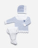 Juliana Knit Blue and White Set