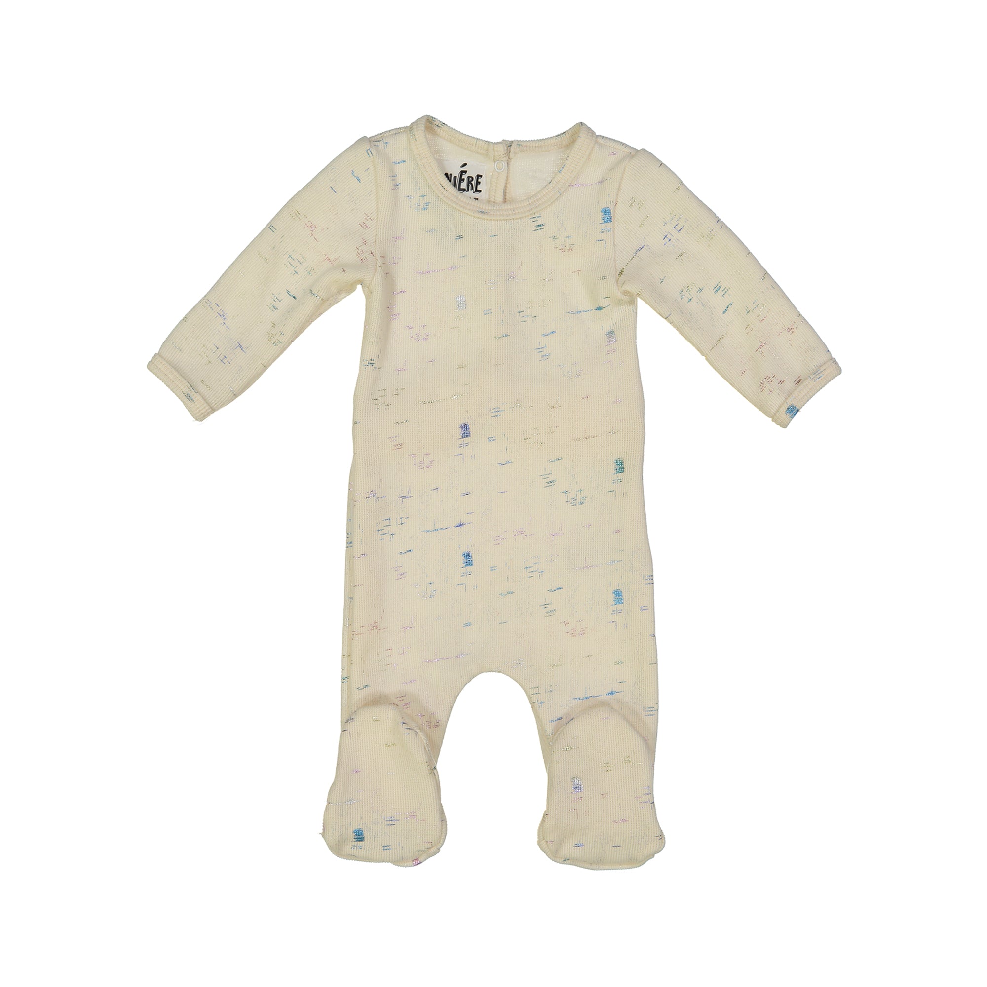 Maniere Foil Footie in Ivory