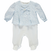 Baby Blue Floral Romper
