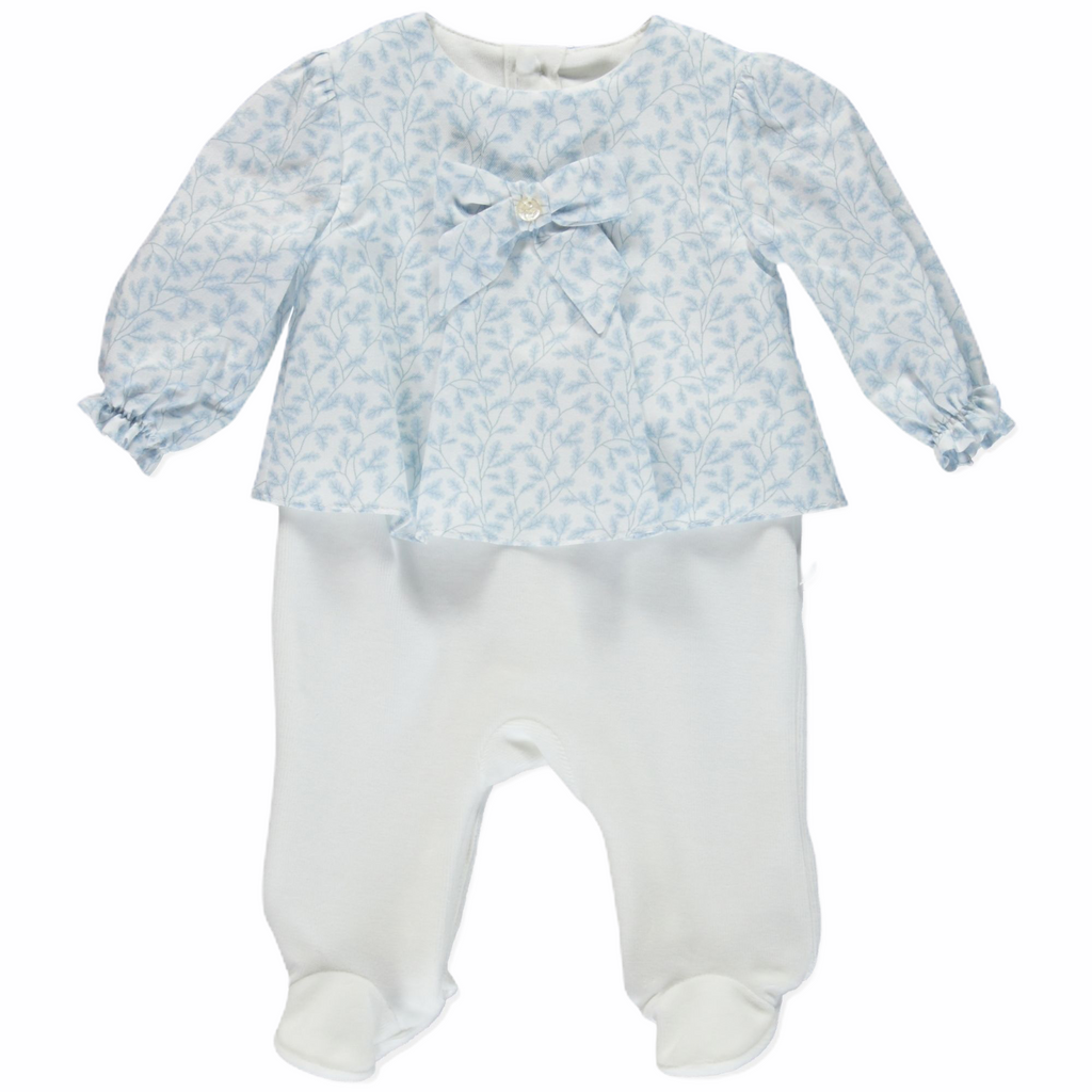 Baby Blue Floral Romper