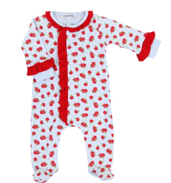Magnolia Baby Ruffle Apple Footie