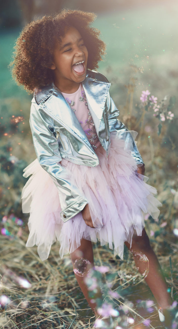 Silver Moto Jacket