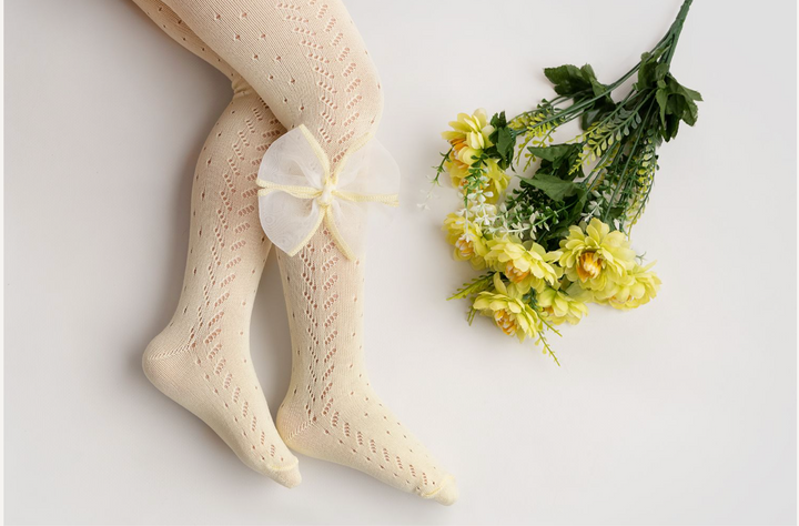 Organza Bow Tights