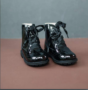 The Black Patent Stellina Boot
