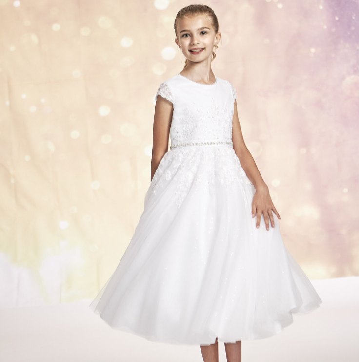 Joan Calabrese Lace Stone Waist Dress