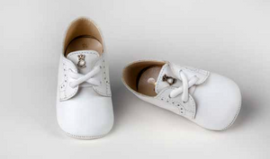 Boy's White Leather Bootie
