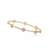 Twin Stars Dainty Flowers Bangle In Pink bracelet enamel