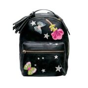 Hannah Banana Backpack in Black Leather