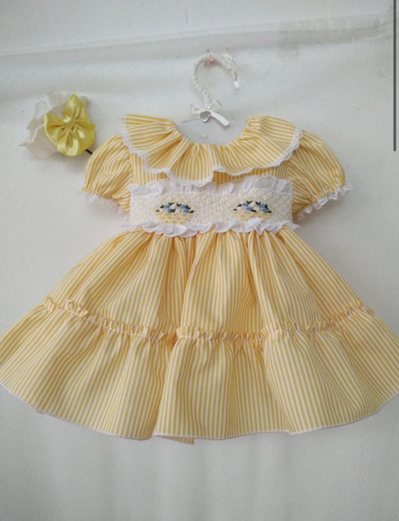 Sonata Yellow Smocked Dress
