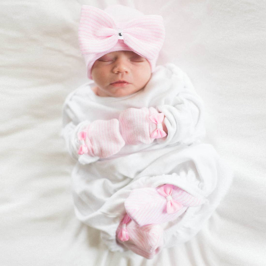 IlyBean Pink and White Stripped Nursery Set