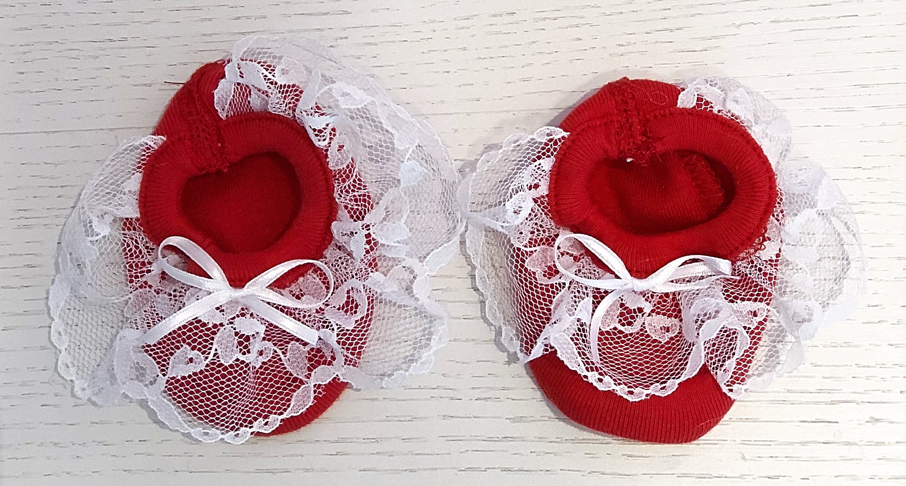 Red Lacey Booties