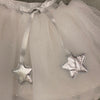 Pleated Skirt with Silver Sparkles and Silver Stars