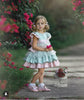 Exclusive Mint and Pink Ruffle Dress