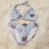 Stripe Rose Bikini