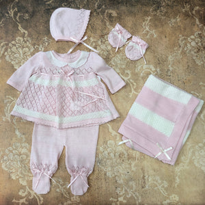Pink Knit Stripe Set