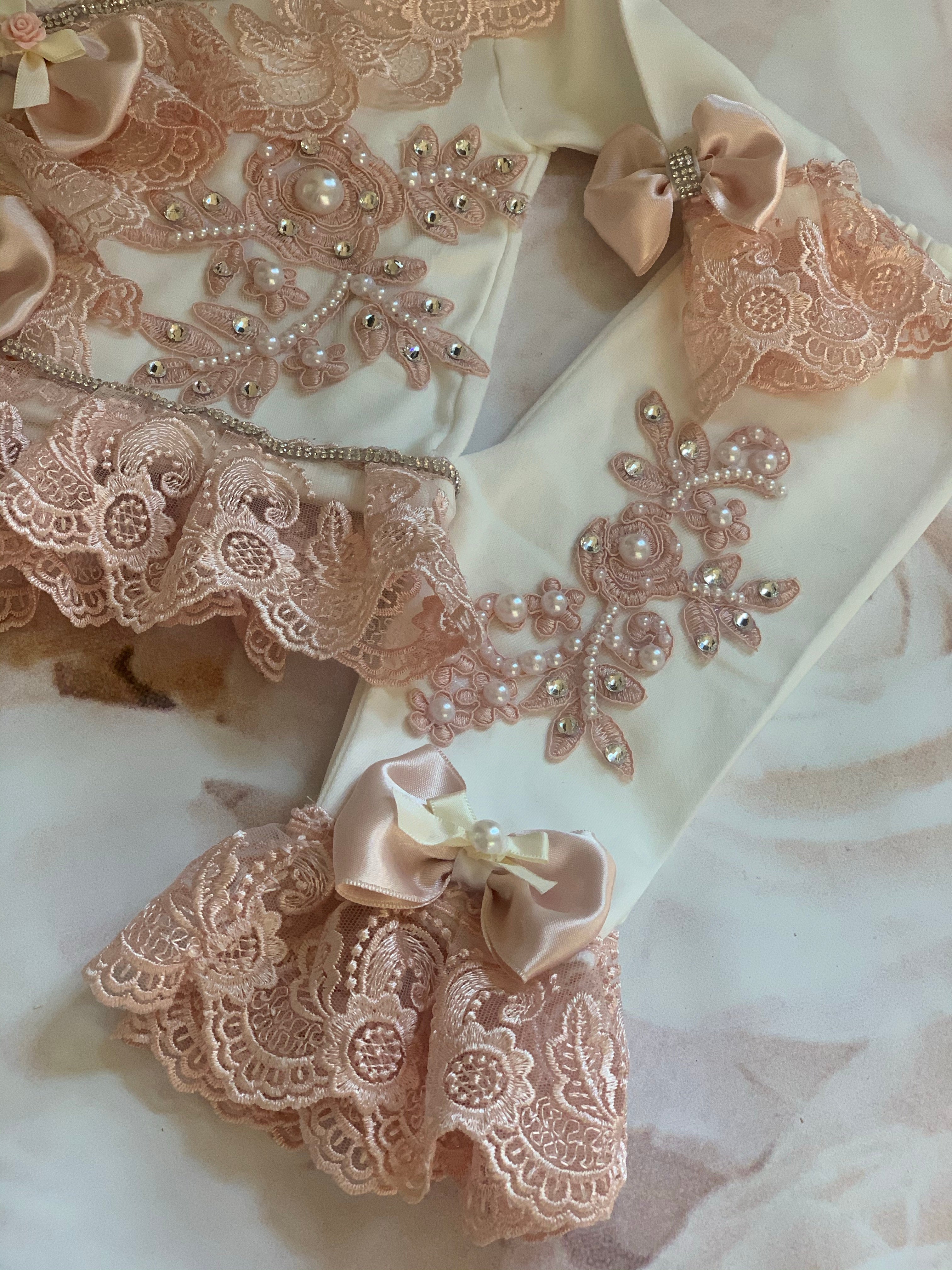 Custom Pink Olivia Lace Jewel Set
