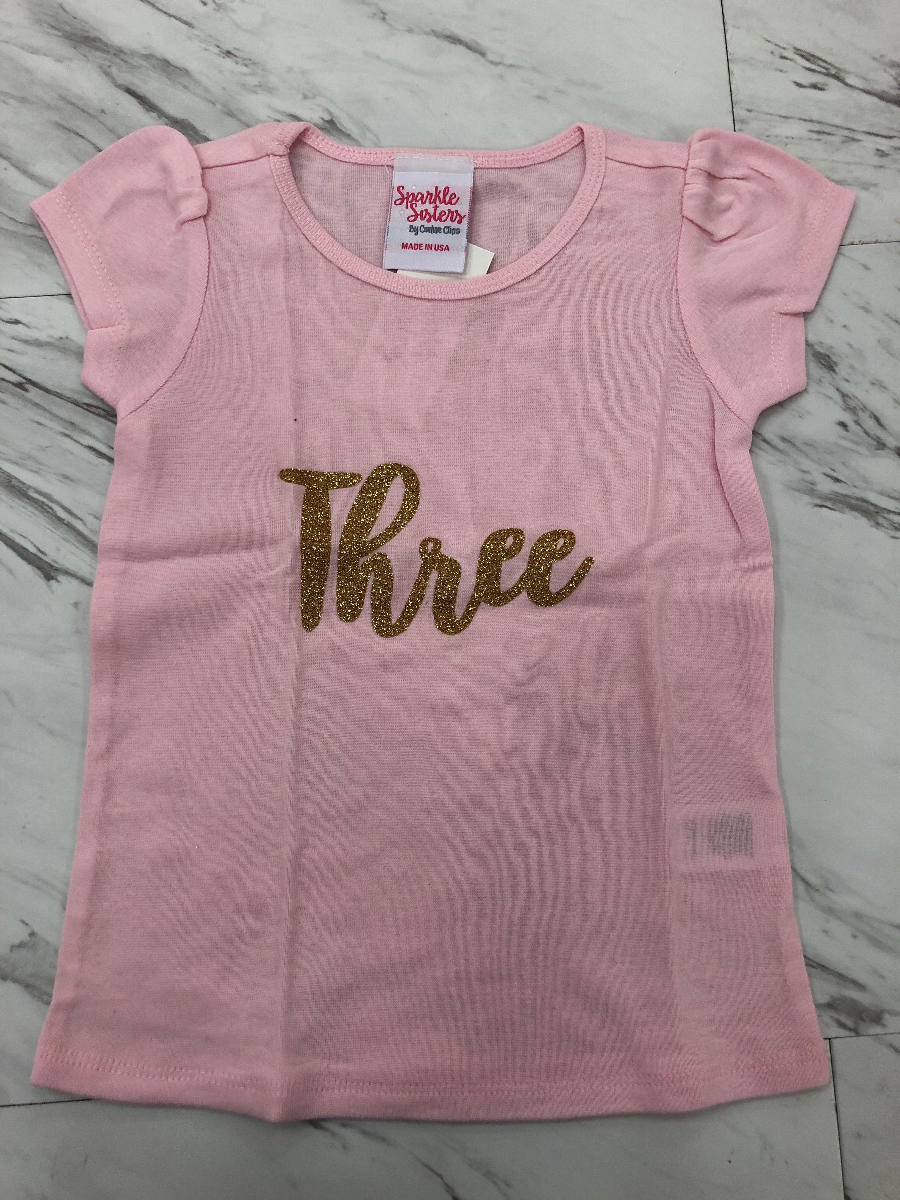 Pink and Gold Birthday T-Shirt