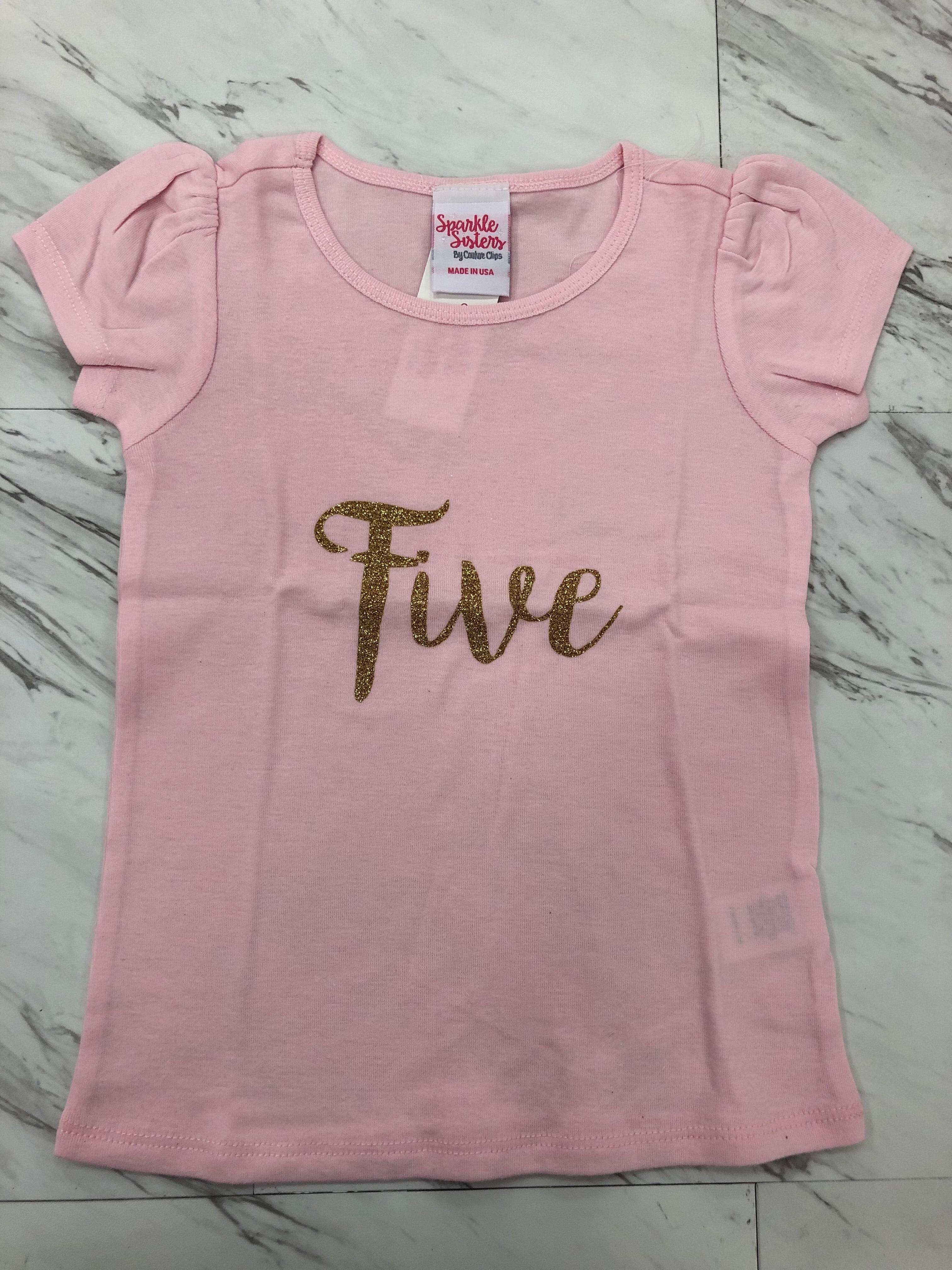 Pink and Gold Birthday T-Shirt