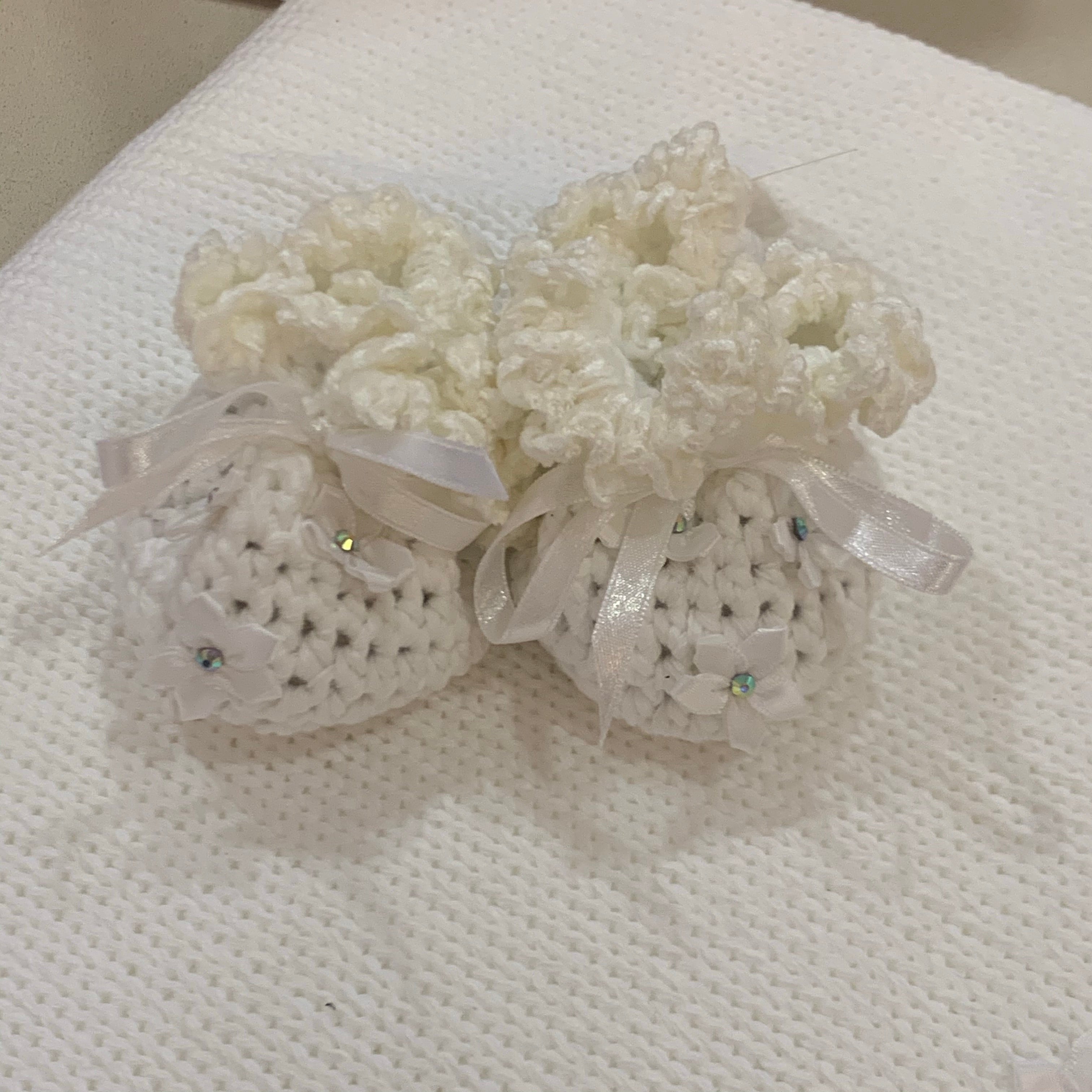 Rosebud Crochet Booties