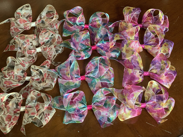 Floral Bow Clip