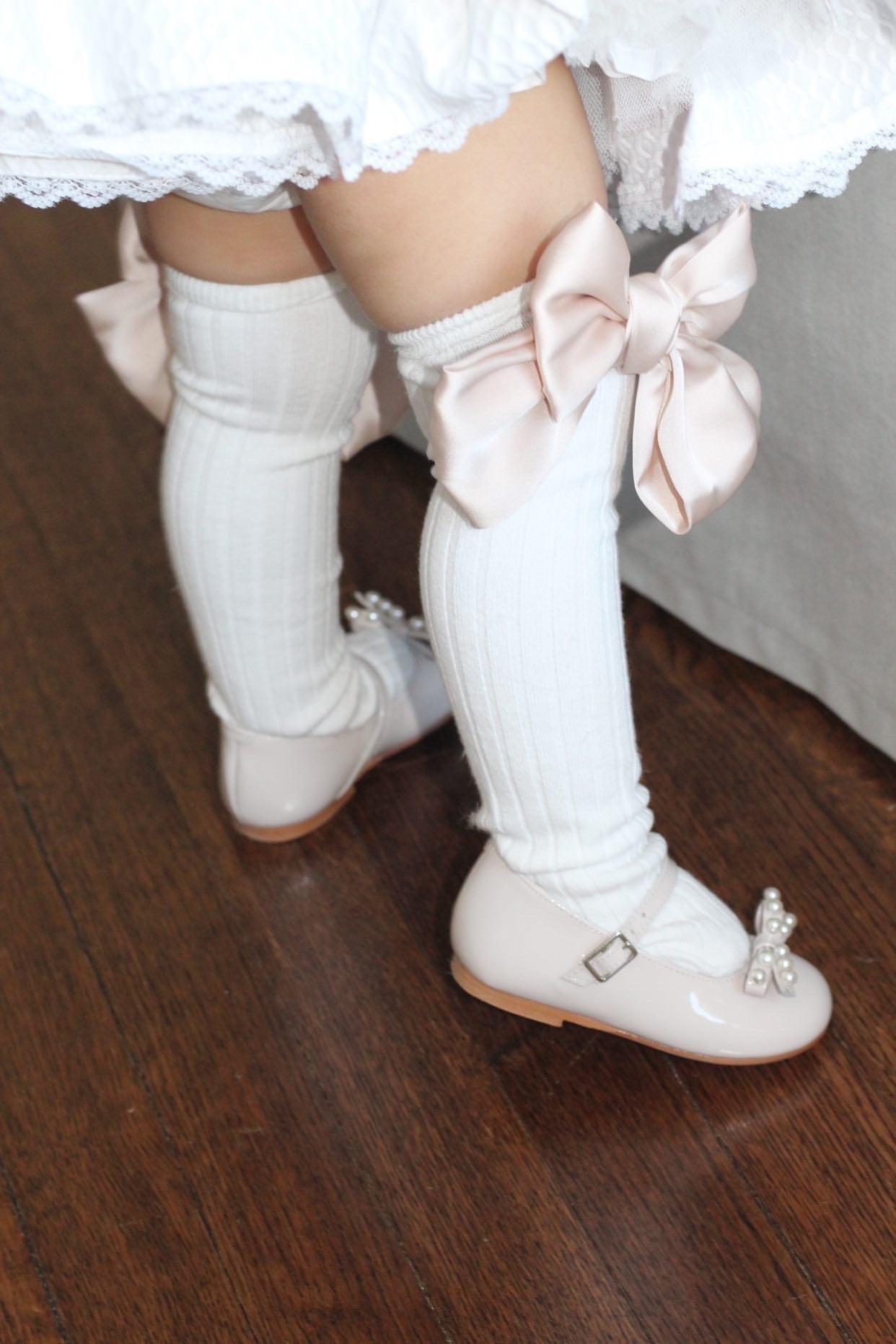Satin Bow Socks