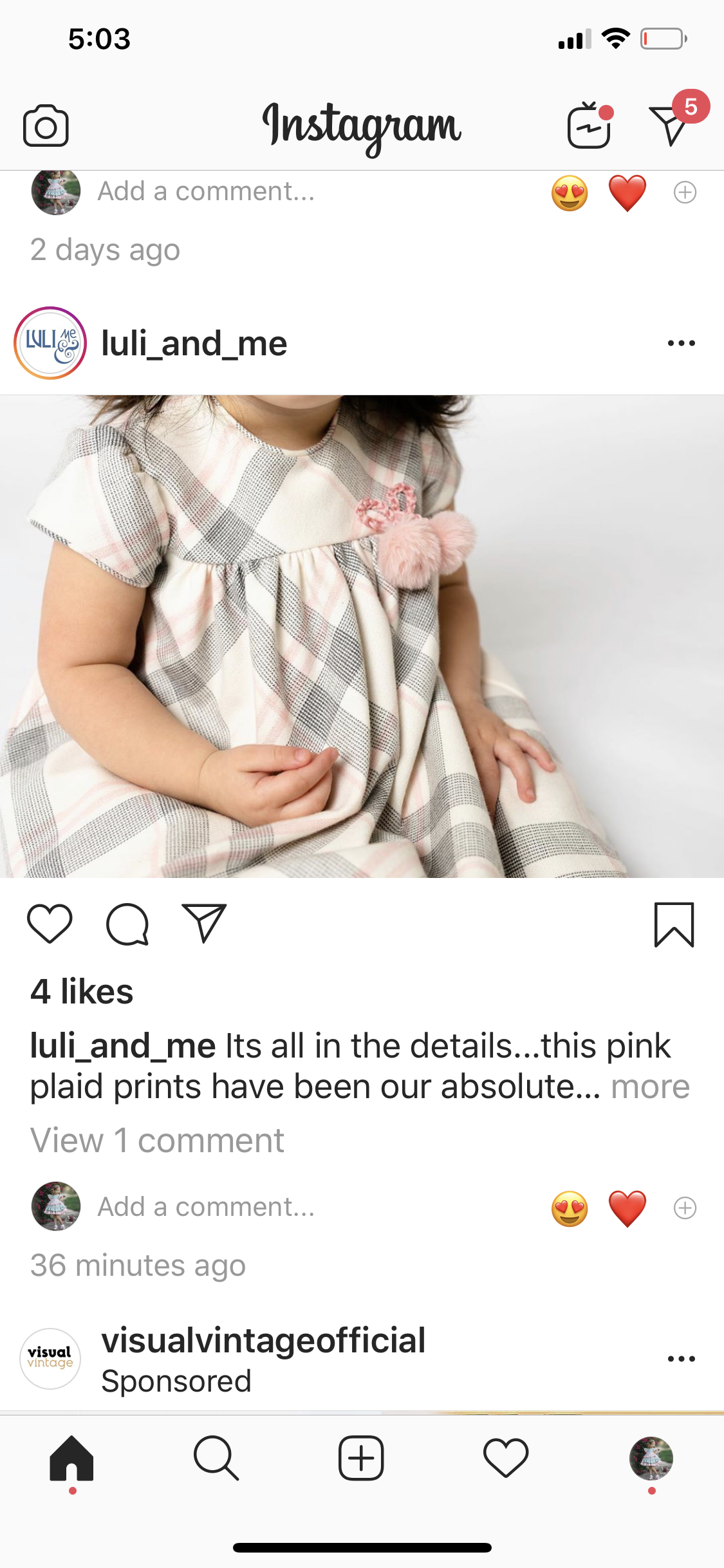 Luli and Me Gray Plaid Dress