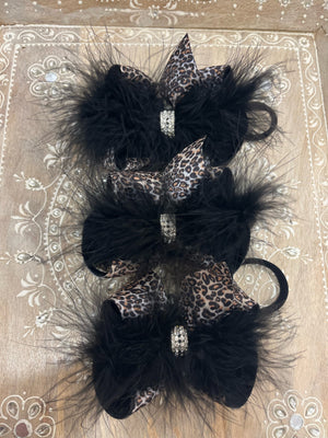 Leopard and Feather Headband