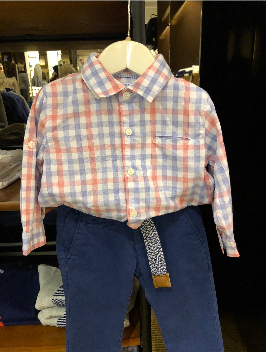 Mayoral Long Sleeve Check Shirt